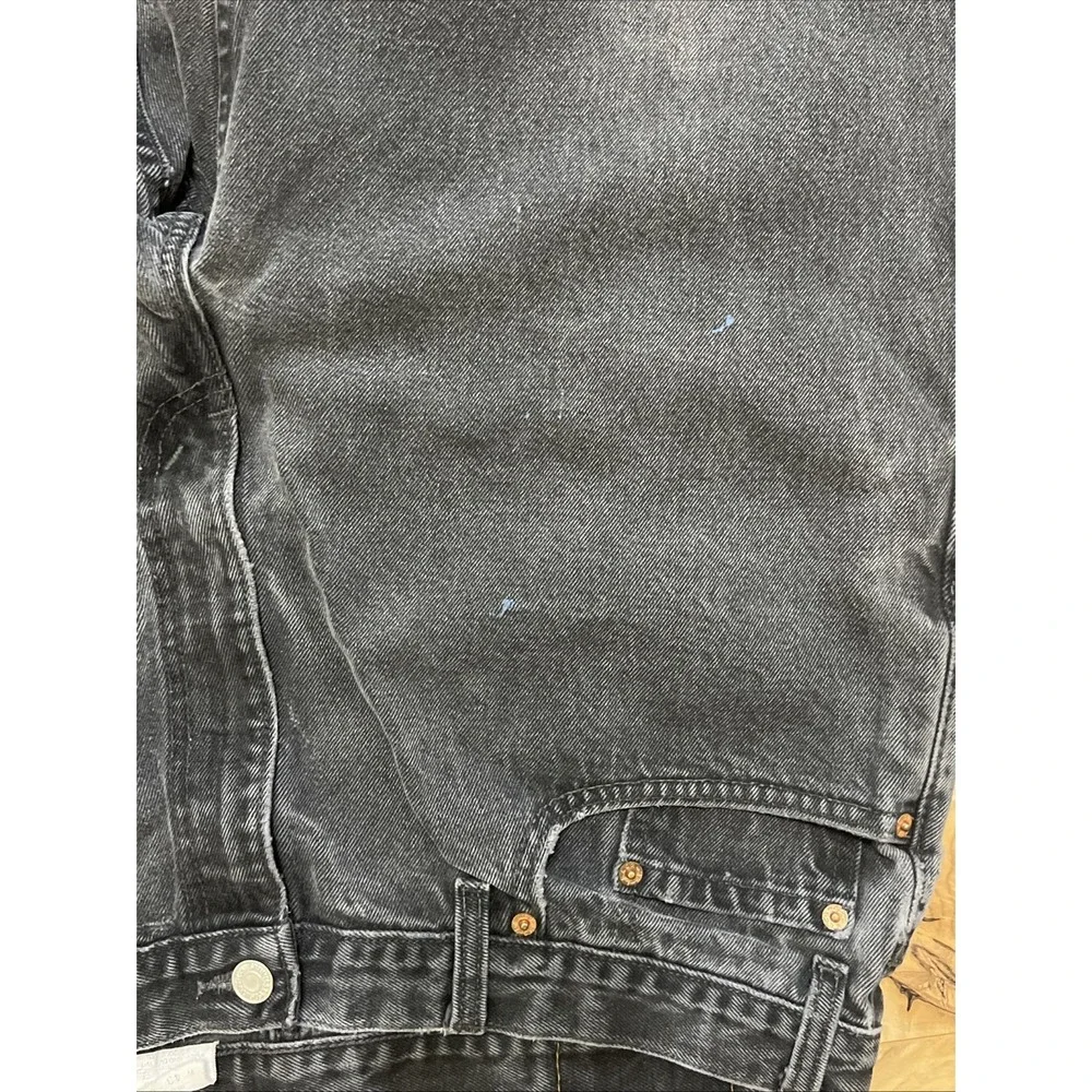 Levi's Mens 550 Classic Straight Jeans‎ Black Pockets Relaxed Fit Distress 40x32